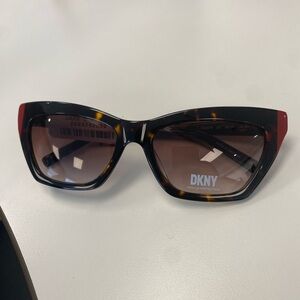 DKNY Tortoise and Red Sunglasses